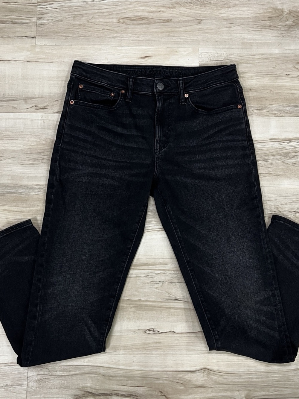American Eagle Airflex+ Athletic Fit Jegging Black Skinny Jeans 32x34